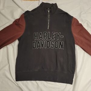 Harley-Davidson Black and Red Long Sleeve Top